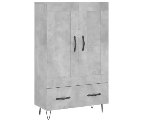 Augstais Skapītis, Pelēks, 69,5X31X115 Cm, Inženierijas Koks Vidaxl