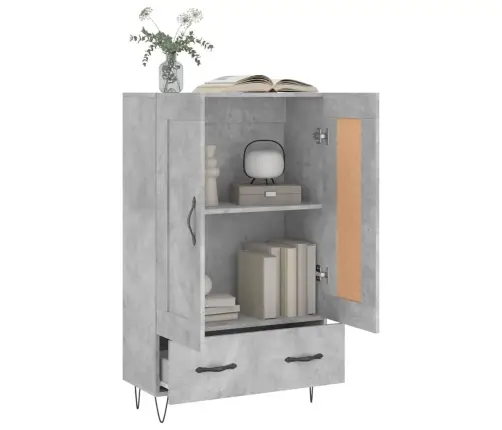 Augstais Skapītis, Pelēks, 69,5X31X115 Cm, Inženierijas Koks Vidaxl