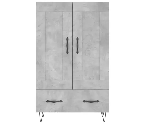 Augstais Skapītis, Pelēks, 69,5X31X115 Cm, Inženierijas Koks Vidaxl