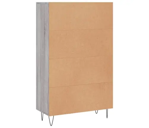 Augstais Skapītis, Pelēks, 69,5X31X115 Cm, Inženierijas Koks Vidaxl