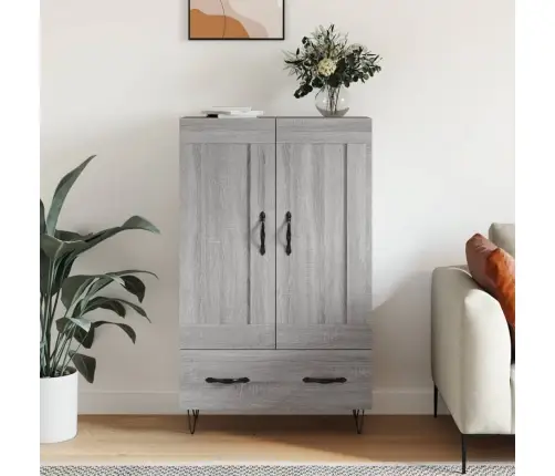 Augstais Skapītis, Pelēks, 69,5X31X115 Cm, Inženierijas Koks Vidaxl