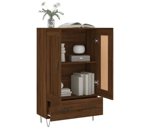 Augstais Skapītis, Ozolkoka, 69,5X31X115 Cm, Inženierijas Koks Vidaxl