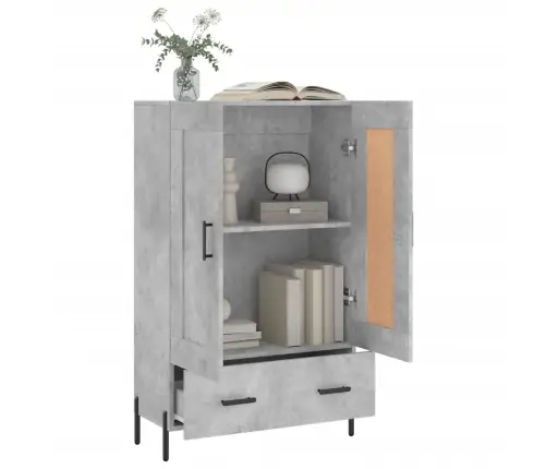 Komoda, Betono Pilkos Spalvos, 69,5X31X115cm Apdirbta Mediena Komoda, Betono Pilkos Spalvos, 69,5X31X115cm Apdirbta Mediena
