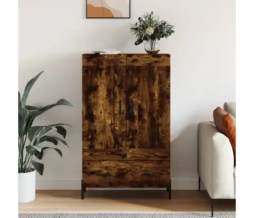 Komoda, Dūminio Ąžuolo Spalvos, 69,5X31X115cm Apdirbta Mediena