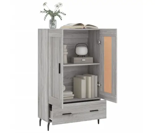 Augstais Skapītis, Pelēks, 69,5X31X115 Cm, Inženierijas Koks Vidaxl