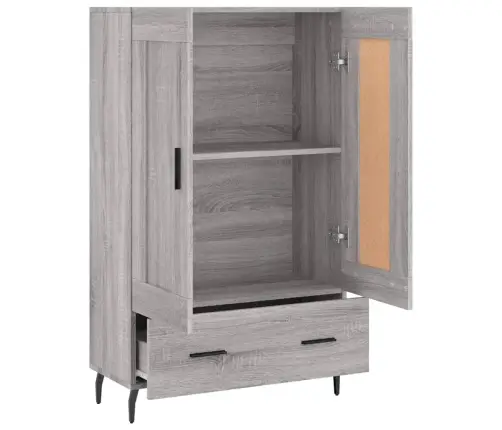 Augstais Skapītis, Pelēks, 69,5X31X115 Cm, Inženierijas Koks Vidaxl