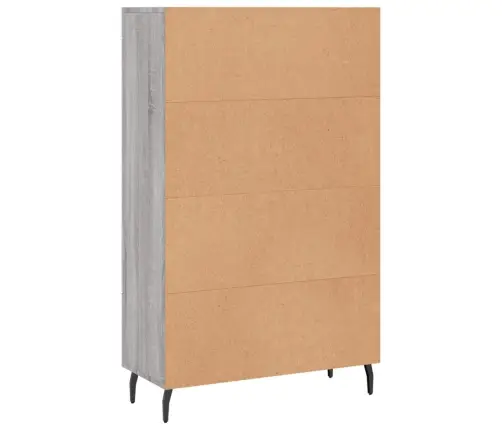 Augstais Skapītis, Pelēks, 69,5X31X115 Cm, Inženierijas Koks Vidaxl