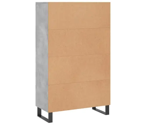 Komoda, Betono Pilkos Spalvos, 69,5X31X115cm Apdirbta Mediena