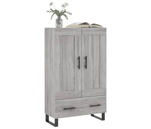 Augstais Skapītis, Pelēks, 69,5X31X115 Cm, Inženierijas Koks Vidaxl