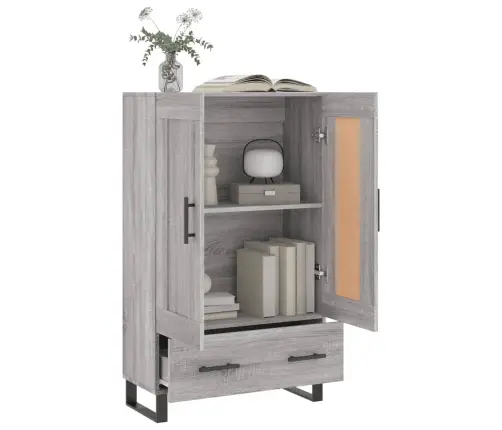 Augstais Skapītis, Pelēks, 69,5X31X115 Cm, Inženierijas Koks Vidaxl