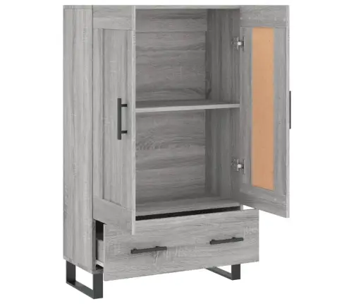 Augstais Skapītis, Pelēks, 69,5X31X115 Cm, Inženierijas Koks Vidaxl