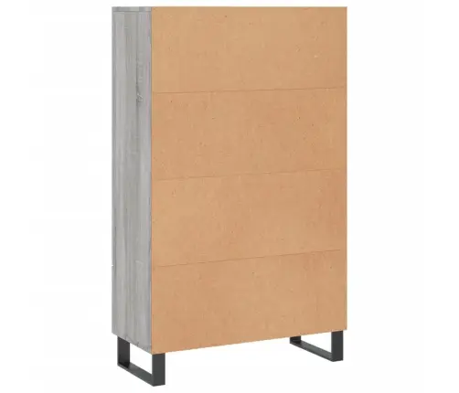 Augstais Skapītis, Pelēks, 69,5X31X115 Cm, Inženierijas Koks Vidaxl