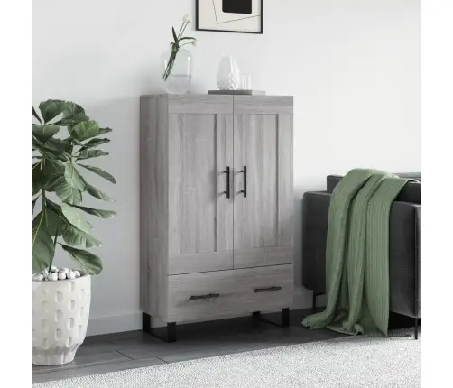 Augstais Skapītis, Pelēks, 69,5X31X115 Cm, Inženierijas Koks Vidaxl