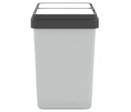 Dubultā Atkritumu Tvertne, Balta, 2X25 L Vidaxl