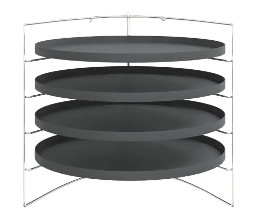 Picas Pannas, 4 Gab., Ar Statīvu, Ø 28 Cm, Tērauds Vidaxl