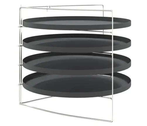 Picas Pannas, 4 Gab., Ar Statīvu, Ø 28 Cm, Tērauds Vidaxl