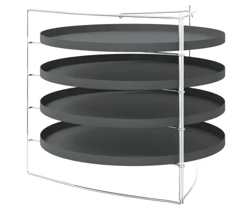 Picas Pannas, 4 Gab., Ar Statīvu, Ø 28 Cm, Tērauds Vidaxl