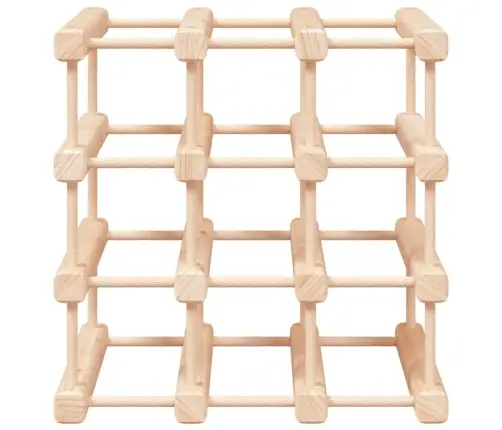 Vīna Pudeļu Plaukts 12 Pudelēm, 36X23X36 Cm, Priedes Masīvkoks Vidaxl