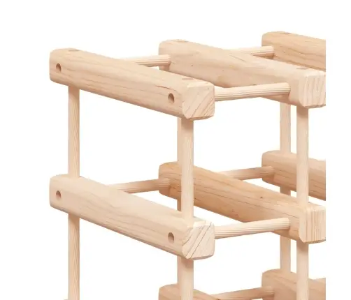 Vīna Pudeļu Plaukts 12 Pudelēm, 36X23X36 Cm, Priedes Masīvkoks Vidaxl