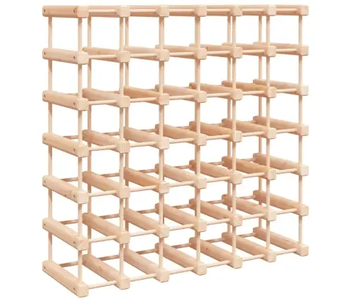 Vīna Pudeļu Plaukts 42 Pudelēm, 68,5X23X68,5 Cm, Priedes Koks Vidaxl