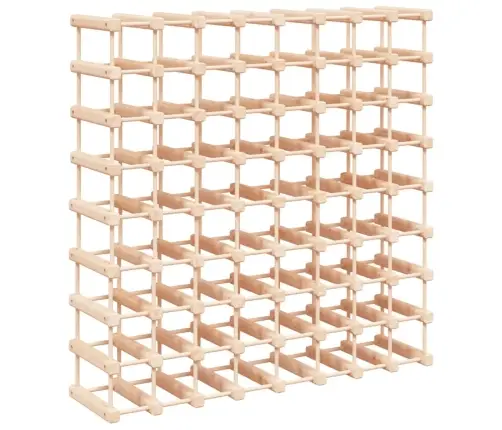 Vīna Pudeļu Plaukts 72 Pudelēm, 90,5X23X90,5 Cm, Priedes Koks Vidaxl