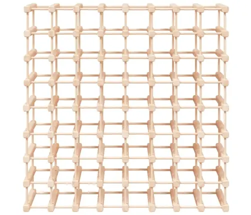 Vīna Pudeļu Plaukts 72 Pudelēm, 90,5X23X90,5 Cm, Priedes Koks Vidaxl