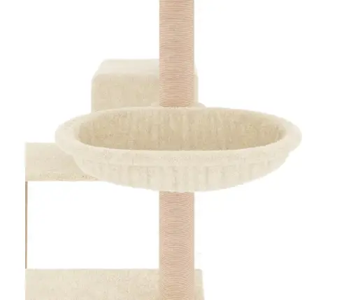 Kaķu Māja Ar Sizala Stabiem Nagu Asināšanai, 82,5 Cm, Bēša Vidaxl