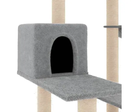 Kassimaja Sisalköitega Kraapimispostidega, Helehall, 82,5 Cm