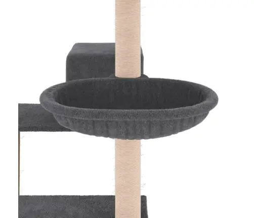 Kassimaja Sisalköitega Kraapimispostidega, Tumehall, 82,5 Cm