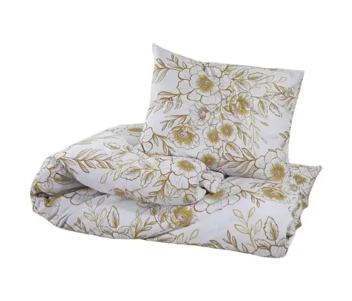 Patalynės Komplektas, Balta Ir Ruda, 140X200cm Medvilnė