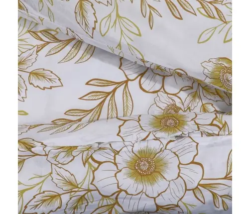 Patalynės Komplektas, Balta Ir Ruda, 140X200cm Medvilnė