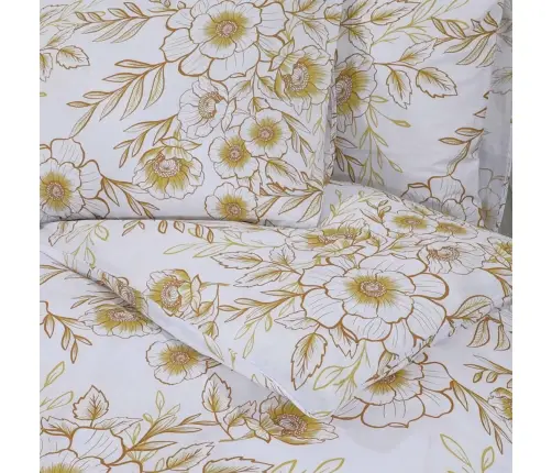 Patalynės Komplektas, Balta Ir Ruda, 140X200cm Medvilnė