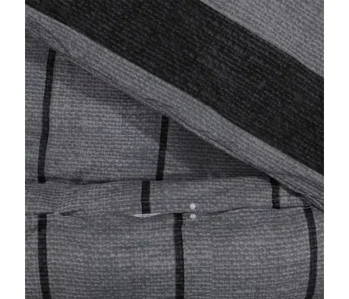 Gultasveļas Komplekts, Tumši Pelēks, 140X200 Cm, Kokvilna Vidaxl