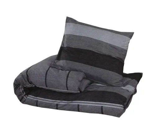 Patalynės Komplektas, Tamsiai Pilkas, 140X200cm Medvilnė