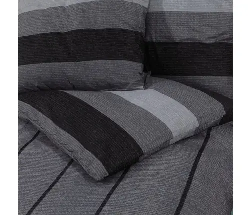 Patalynės Komplektas, Tamsiai Pilkas, 140X200cm Medvilnė