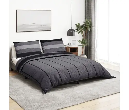 Patalynės Komplektas, Tamsiai Pilkas, 220X240cm Medvilnė