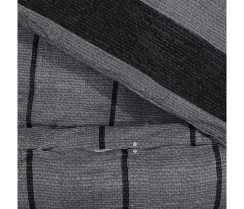 Gultasveļas Komplekts, Tumši Pelēks, 200X200 Cm, Kokvilna Vidaxl