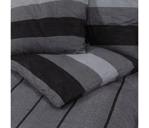 Gultasveļas Komplekts, Tumši Pelēks, 225X220 Cm, Kokvilna Vidaxl