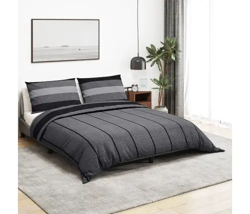 Gultasveļas Komplekts, Tumši Pelēks, 260X220 Cm, Kokvilna Vidaxl Gultasveļas Komplekts, Tumši Pelēks, 260X220 Cm, Kokvilna Vidaxl