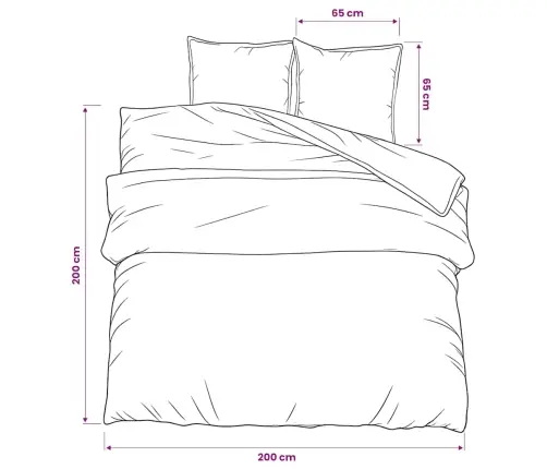 Gultasveļas Komplekts, Pelēks, 200X200 Cm, Kokvilna Vidaxl