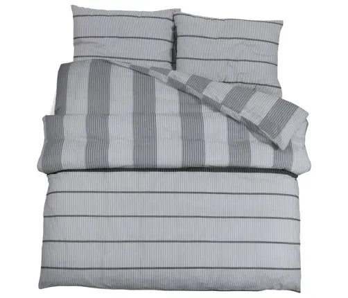Gultasveļas Komplekts, Pelēks, 135X200 Cm, Kokvilna Vidaxl