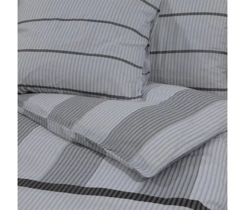 Patalynės Komplektas, Pilkas, 155X220cm Medvilnė