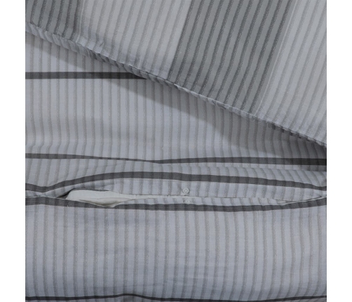 Gultasveļas Komplekts, Pelēks, 200X220 Cm, Kokvilna Vidaxl
