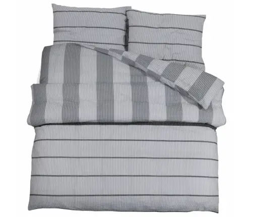 Gultasveļas Komplekts, Pelēks, 140X200 Cm, Kokvilna Vidaxl