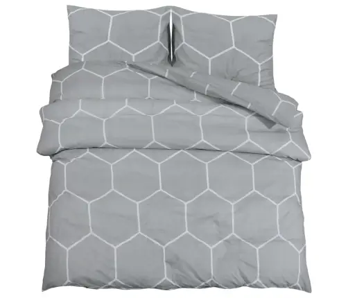 Gultasveļas Komplekts, Pelēks, 140X200 Cm, Kokvilna Vidaxl