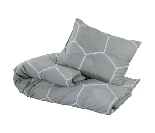 Gultasveļas Komplekts, Pelēks, 140X200 Cm, Kokvilna Vidaxl