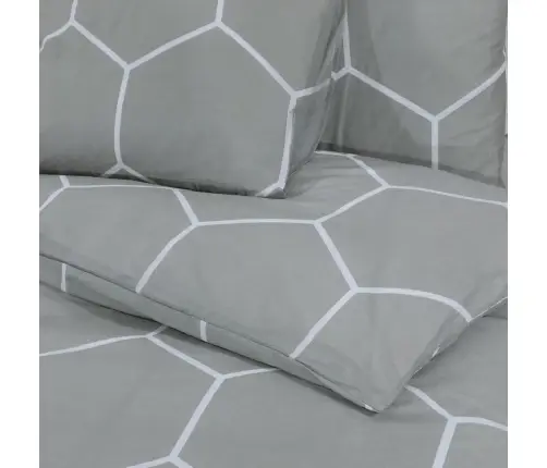 Gultasveļas Komplekts, Pelēks, 140X200 Cm, Kokvilna Vidaxl