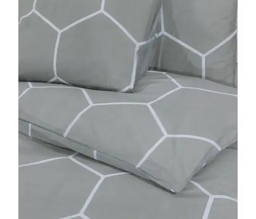 Patalynės Komplektas, Pilkas, 240X220cm Medvilnė