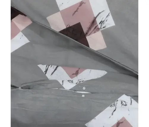 Gultasveļas Komplekts, Pelēks, 155X220 Cm, Kokvilna Vidaxl