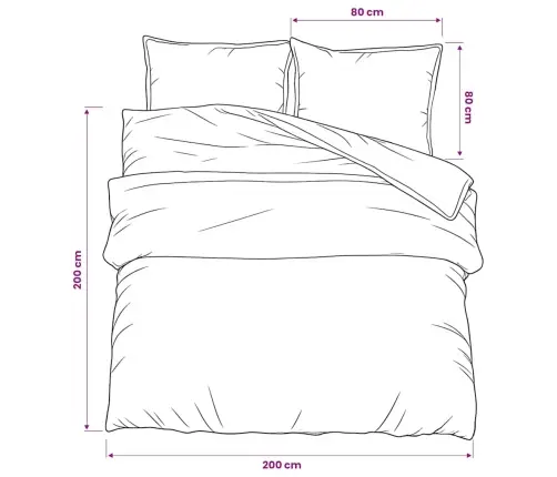 Gultasveļas Komplekts, Pelēks, 200X200 Cm, Kokvilna Vidaxl